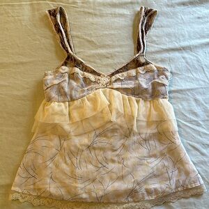 Free People lace tank blouse